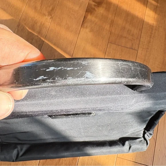 PRADA BLACK METAL HANDLE NYLON SATCHELL TOTE BAG - Picture 10 of 15